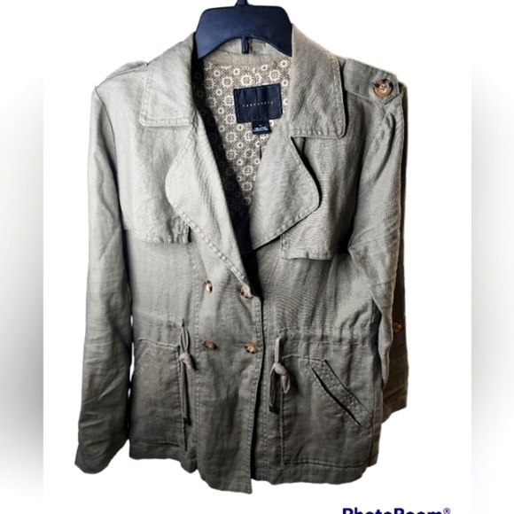 Sanctuary Women Safari Tencel Field Green utility Jacket Small - Picture 1 of 13